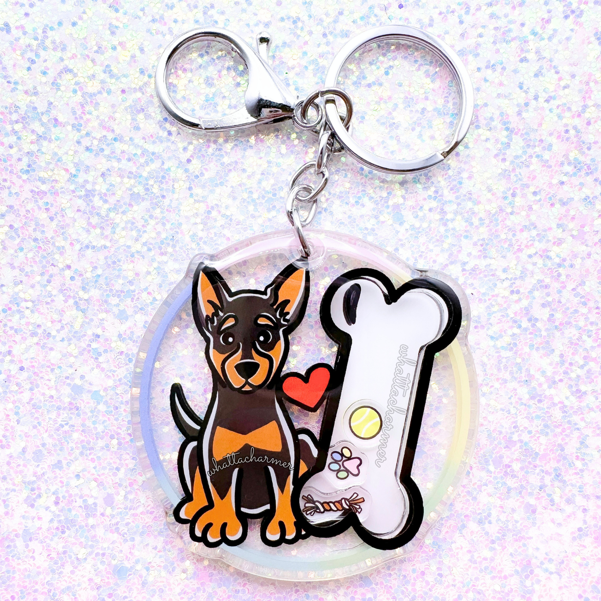 Black and Tan Australian Kelpie Keychain
