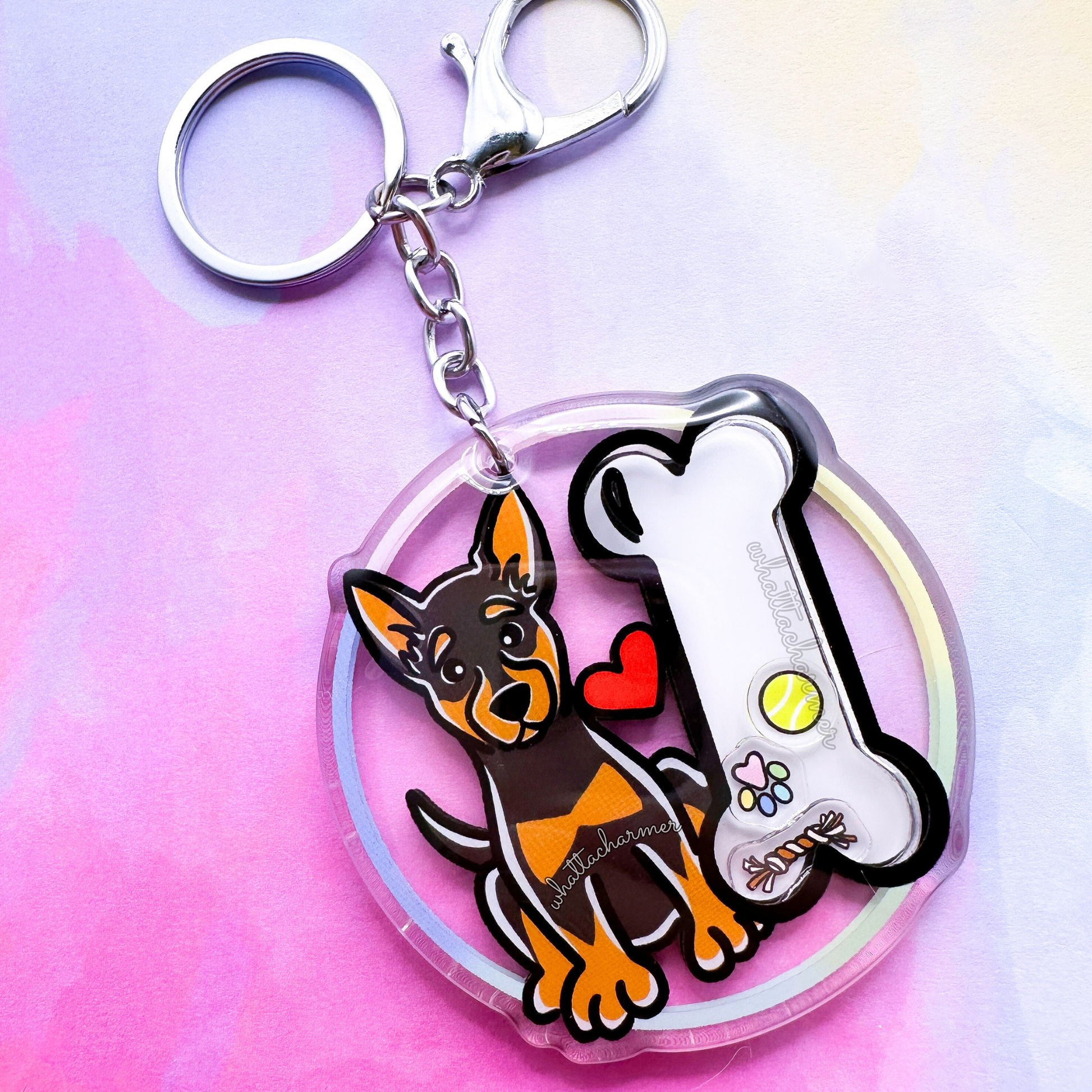 Black and Tan Australian Kelpie Keychain
