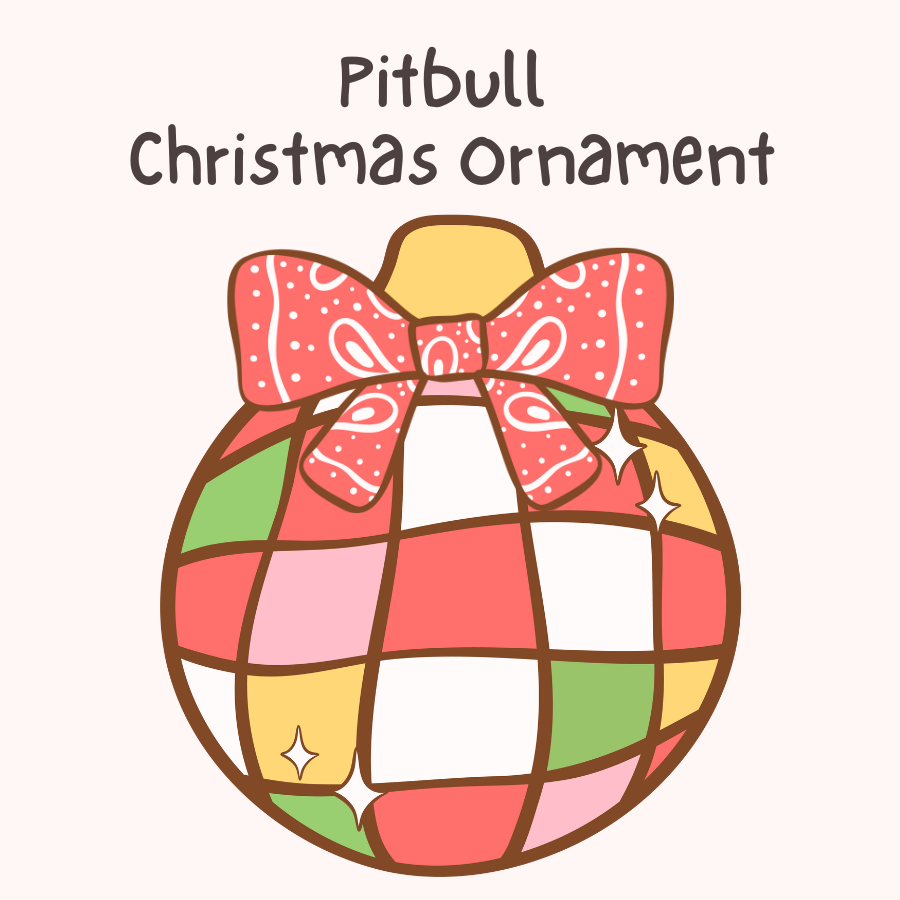 Pitbull Christmas Ornament