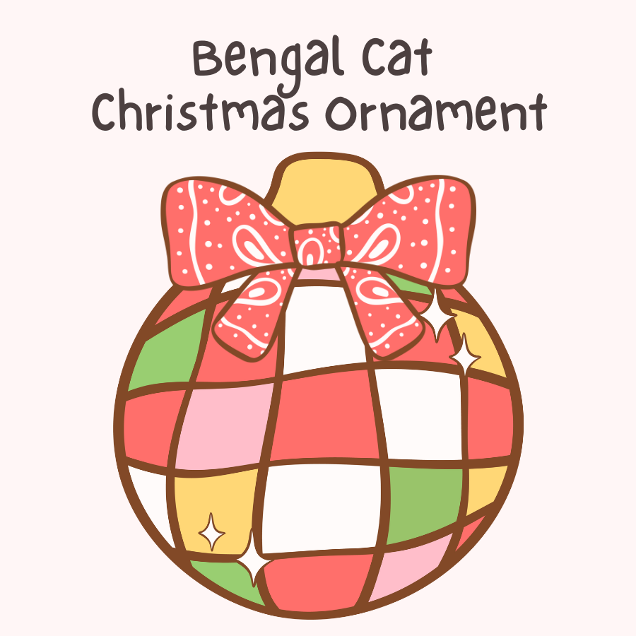 Bengal Cat Christmas Ornament