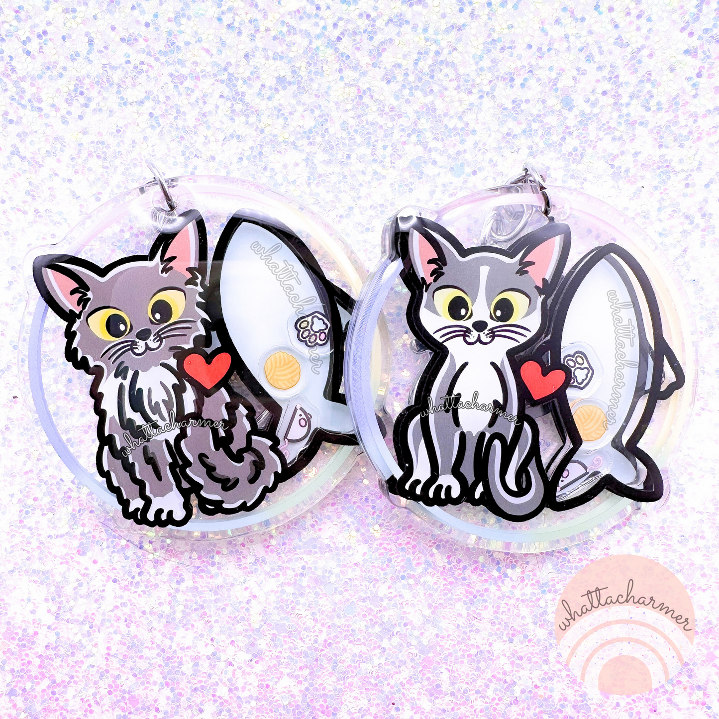 Gray Tuxedo Cat Christmas Ornament