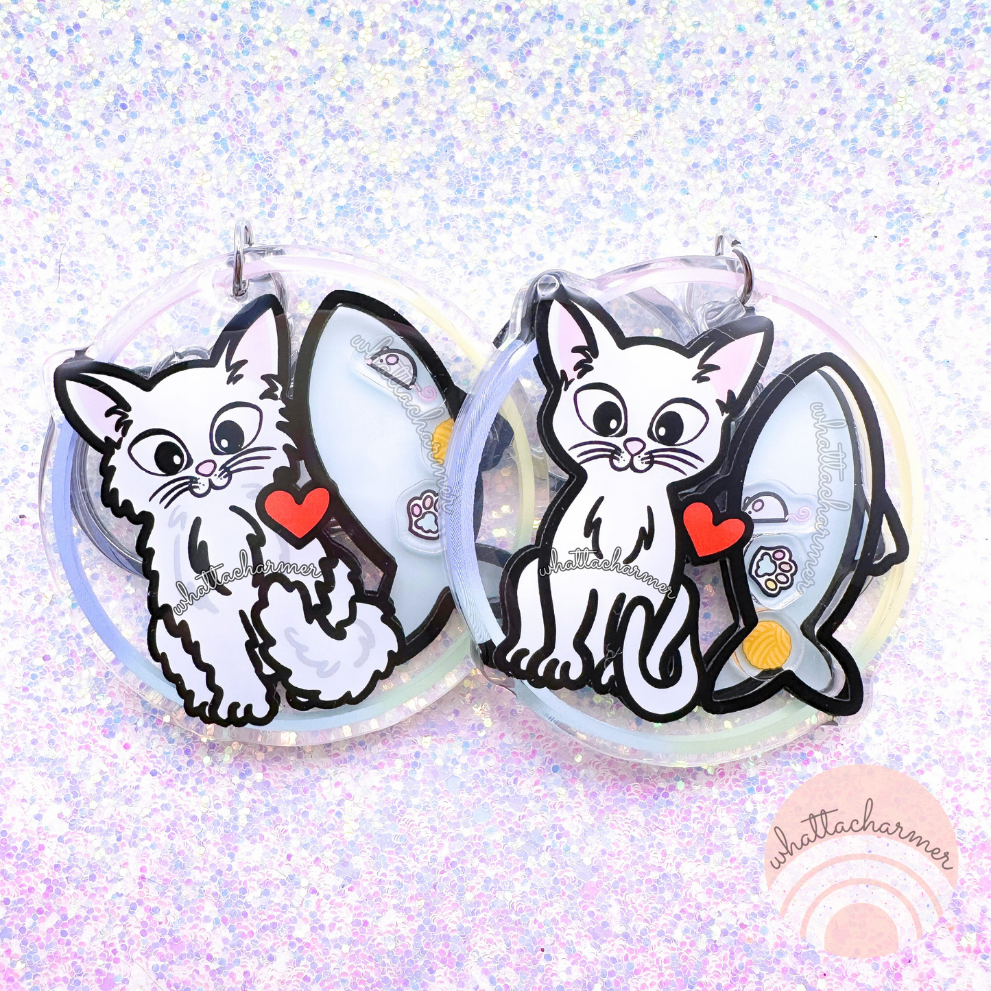 White Cat Christmas Ornament