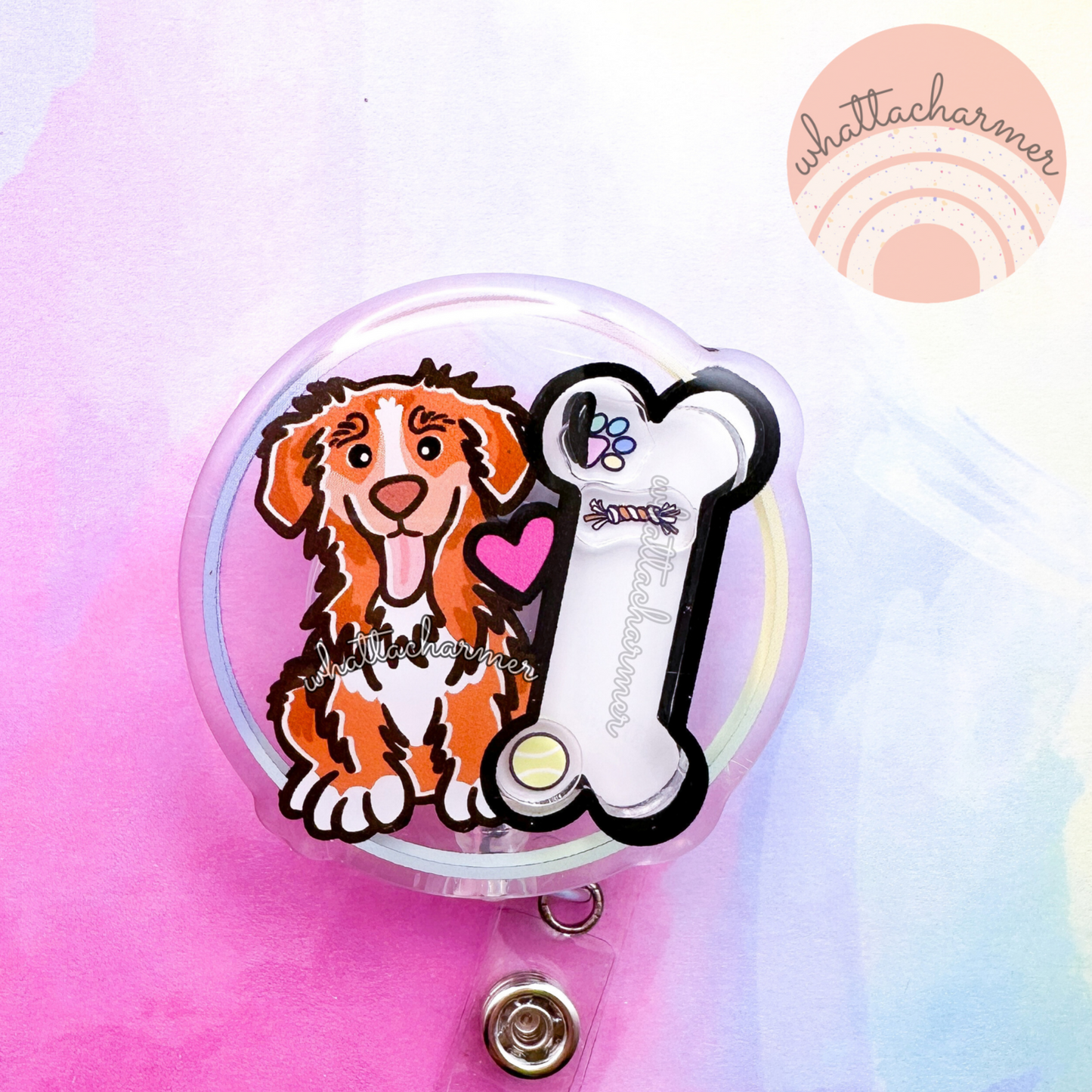Nova Scotia Duck Tolling Retriever (Toller) Badge Reel