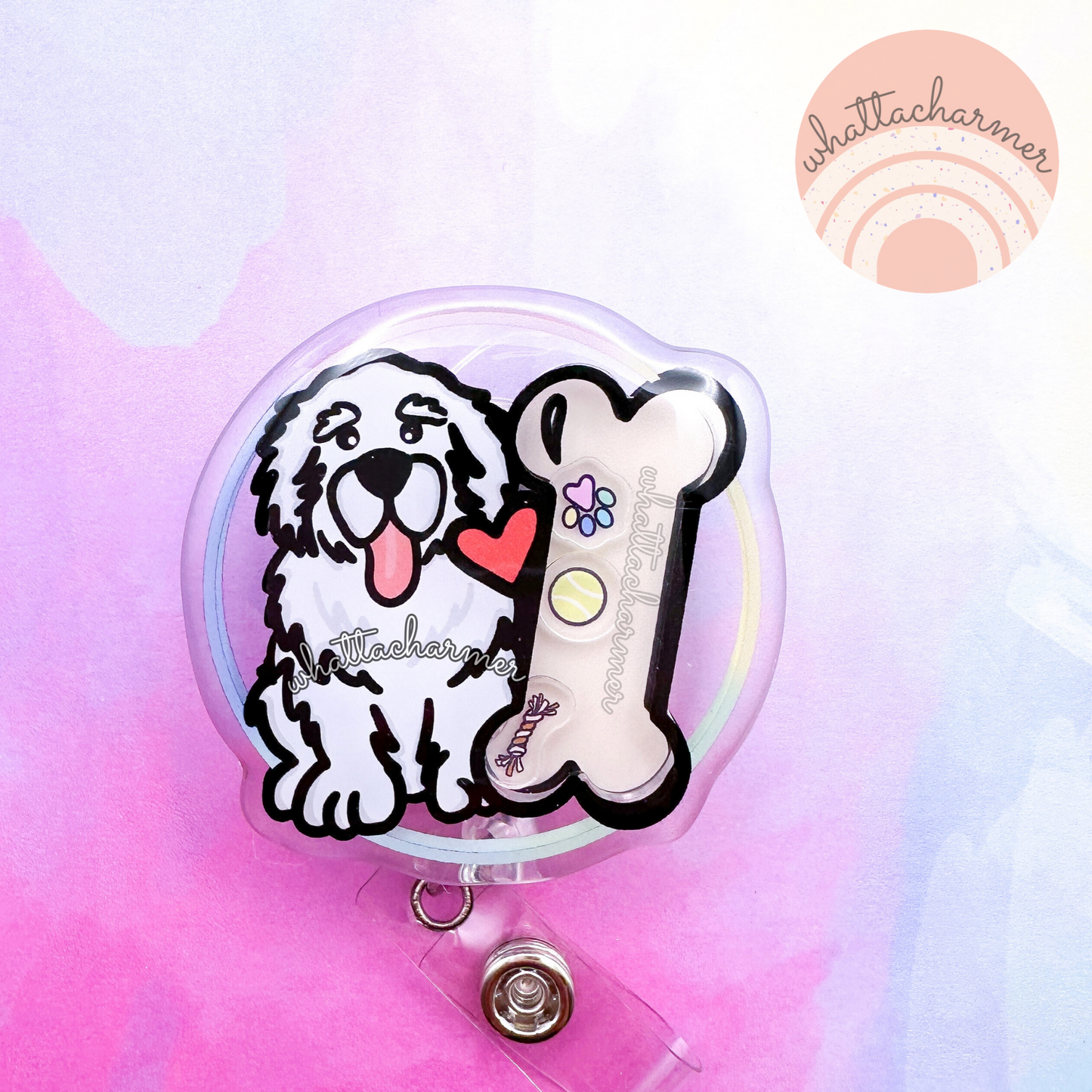 Great Pyrenees Badge Reel