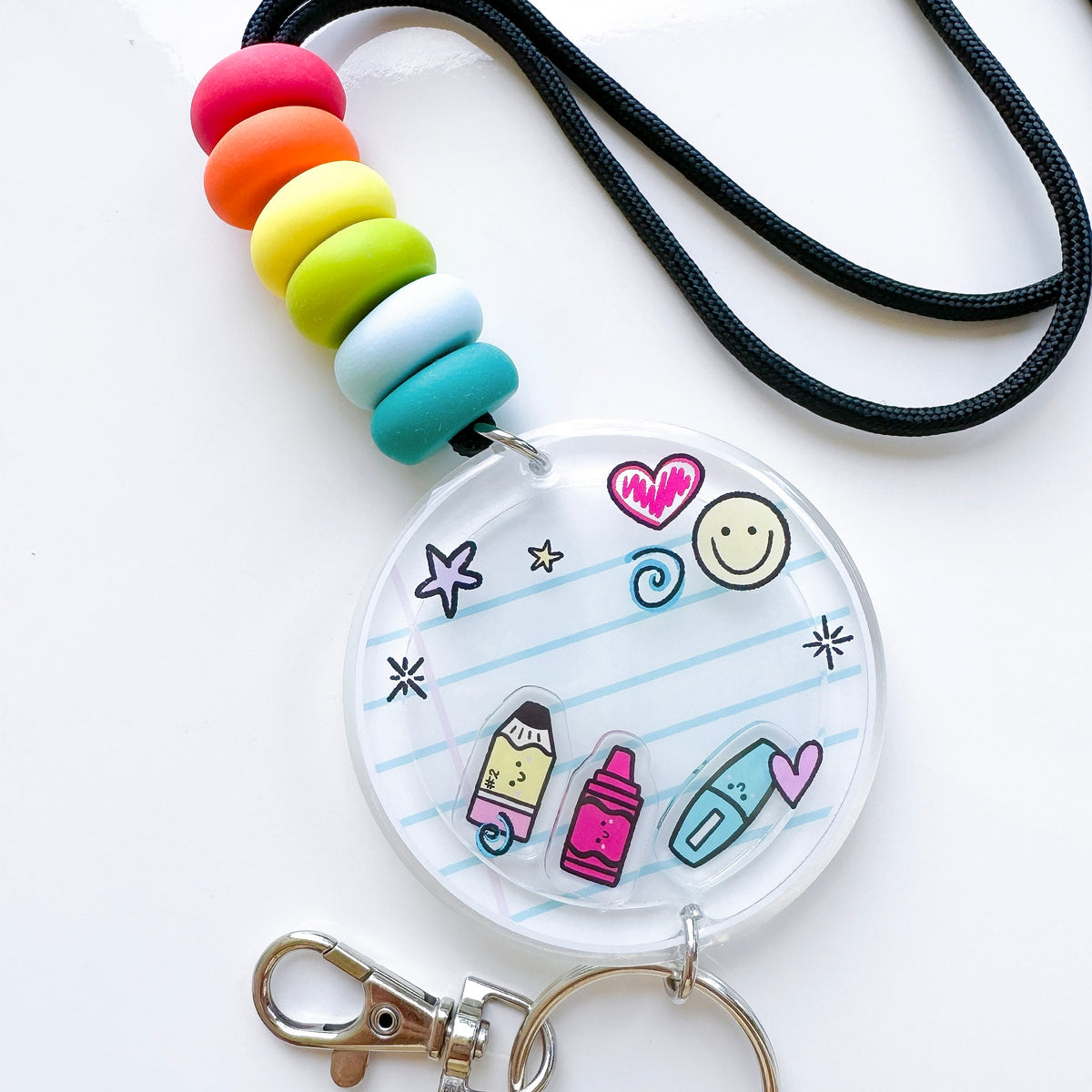 Teacher Doodling Badge Reel – WhattaCharmer