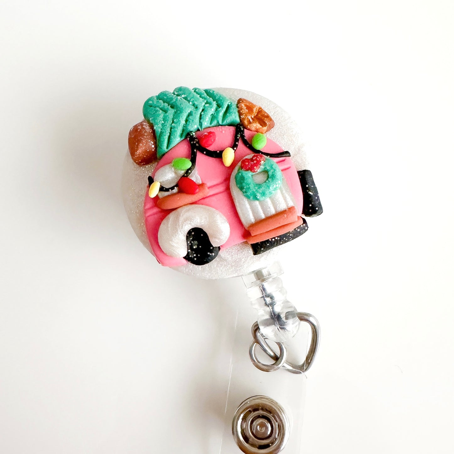 Christmas Camper Badge Reel