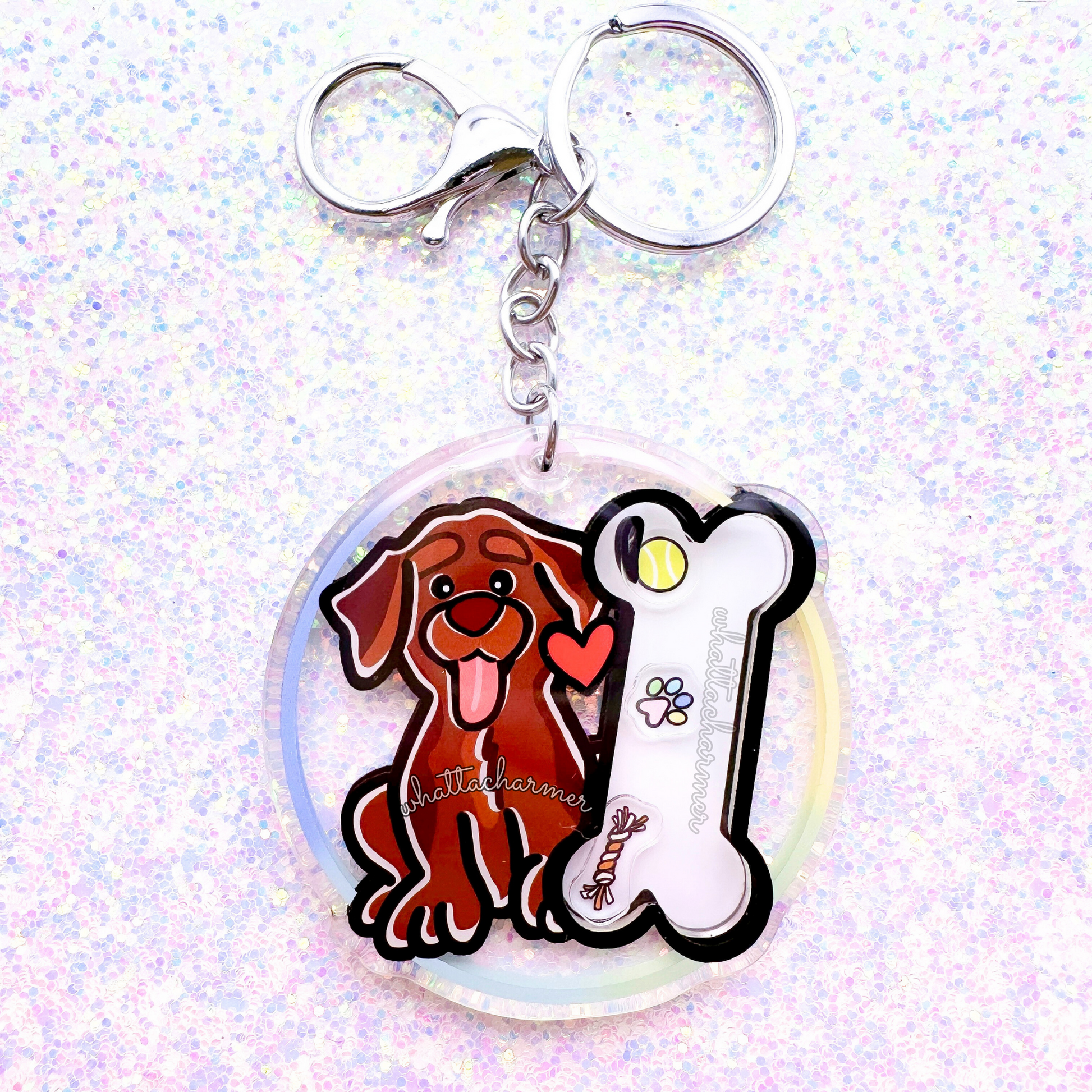 Chocolate Labrador Retriever Keychain