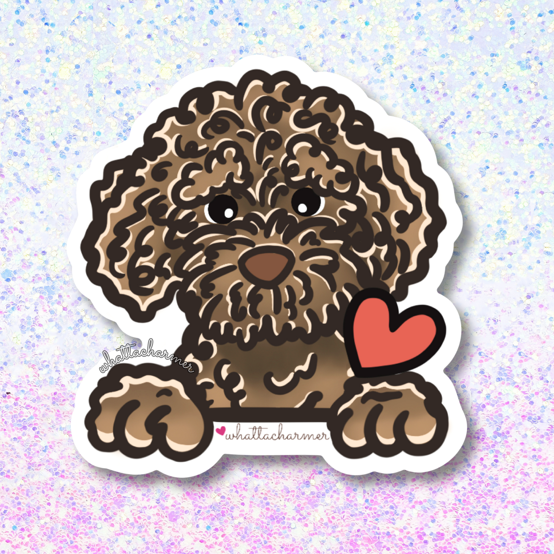 Brown Lagotto Romagnolo Sticker