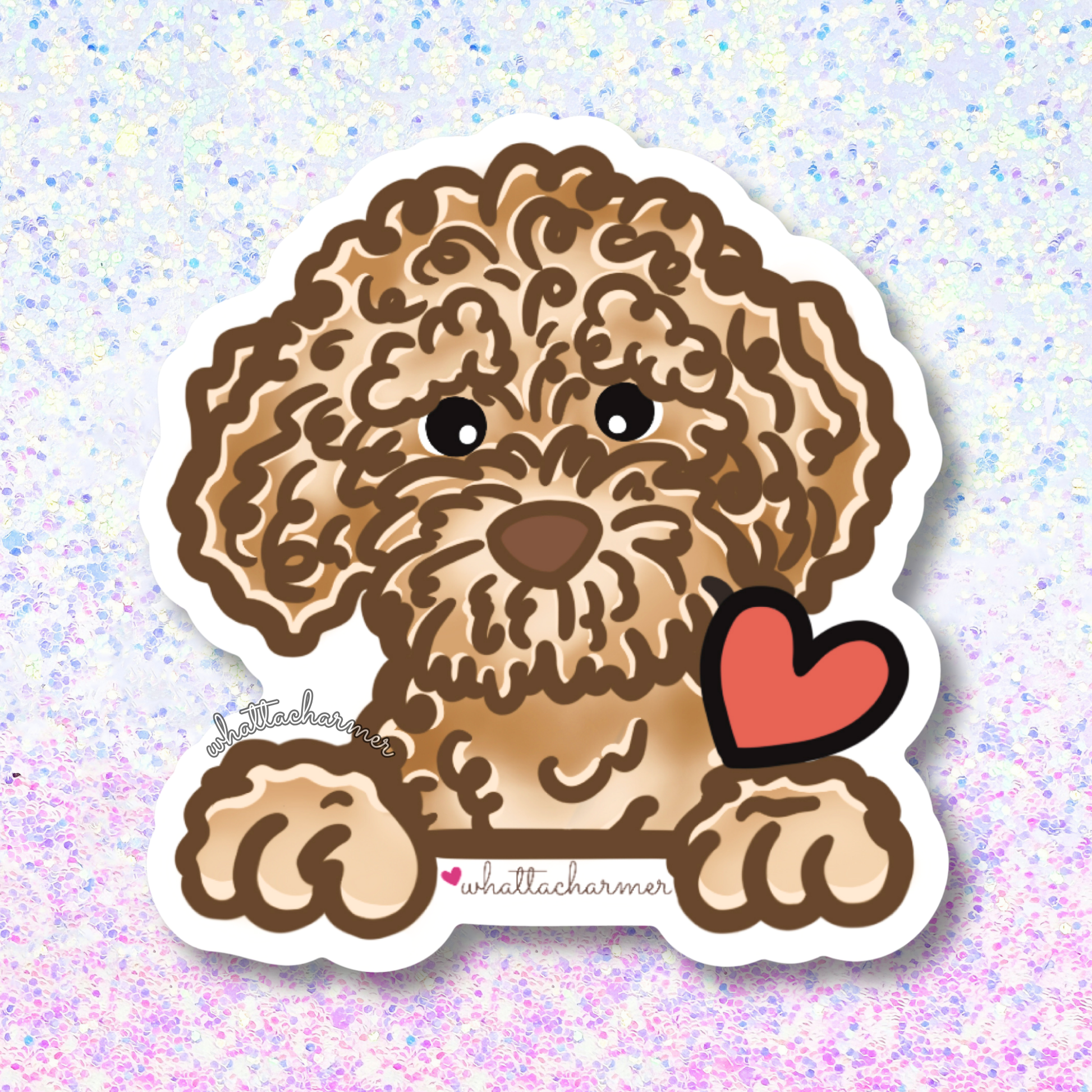 Orange Lagotto Romagnolo Sticker