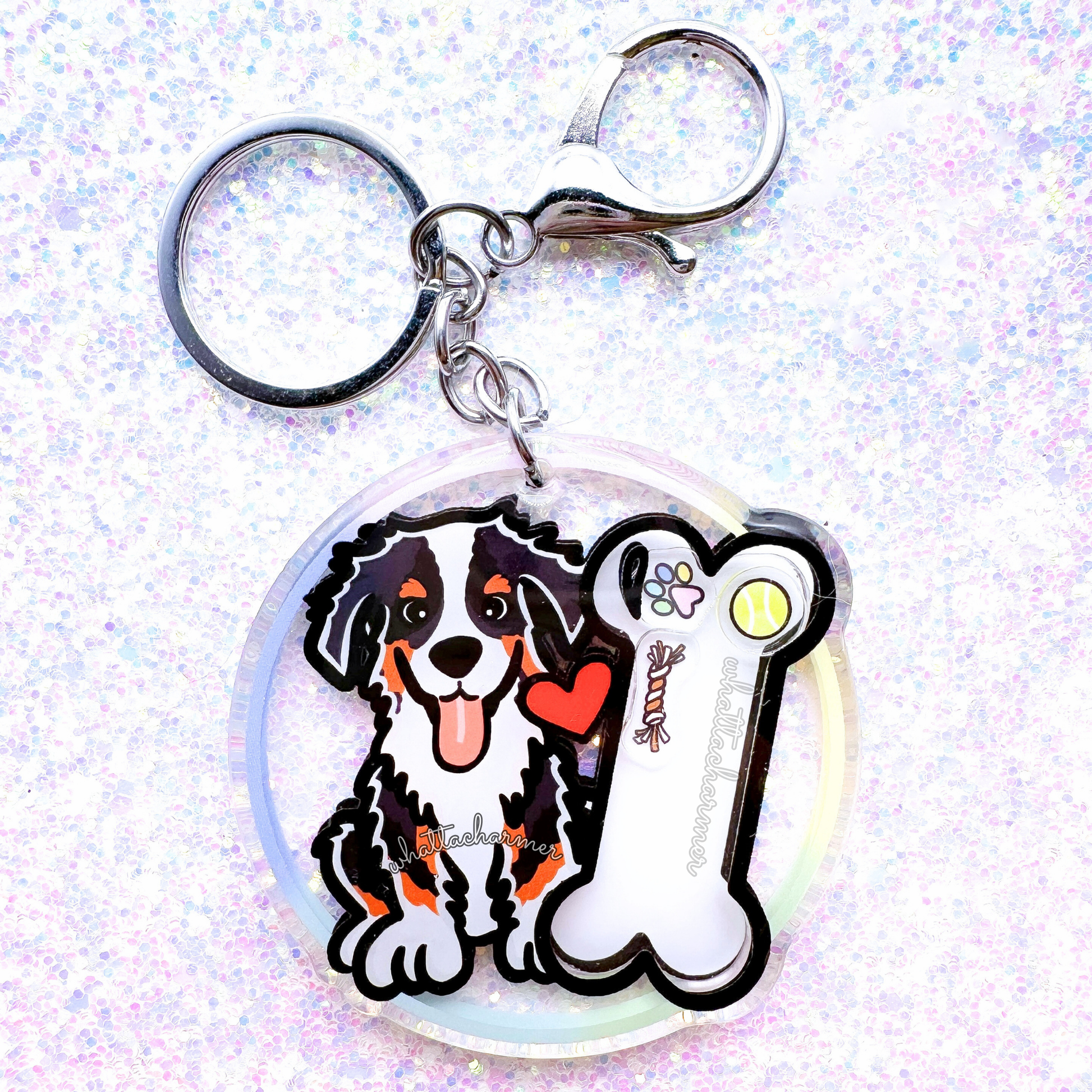 Bernese Mountain Dog Keychain