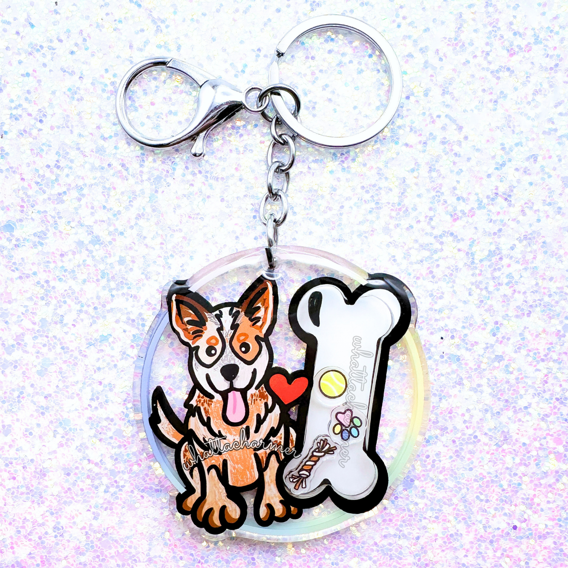 Red Australian Cattle Dog Keychain