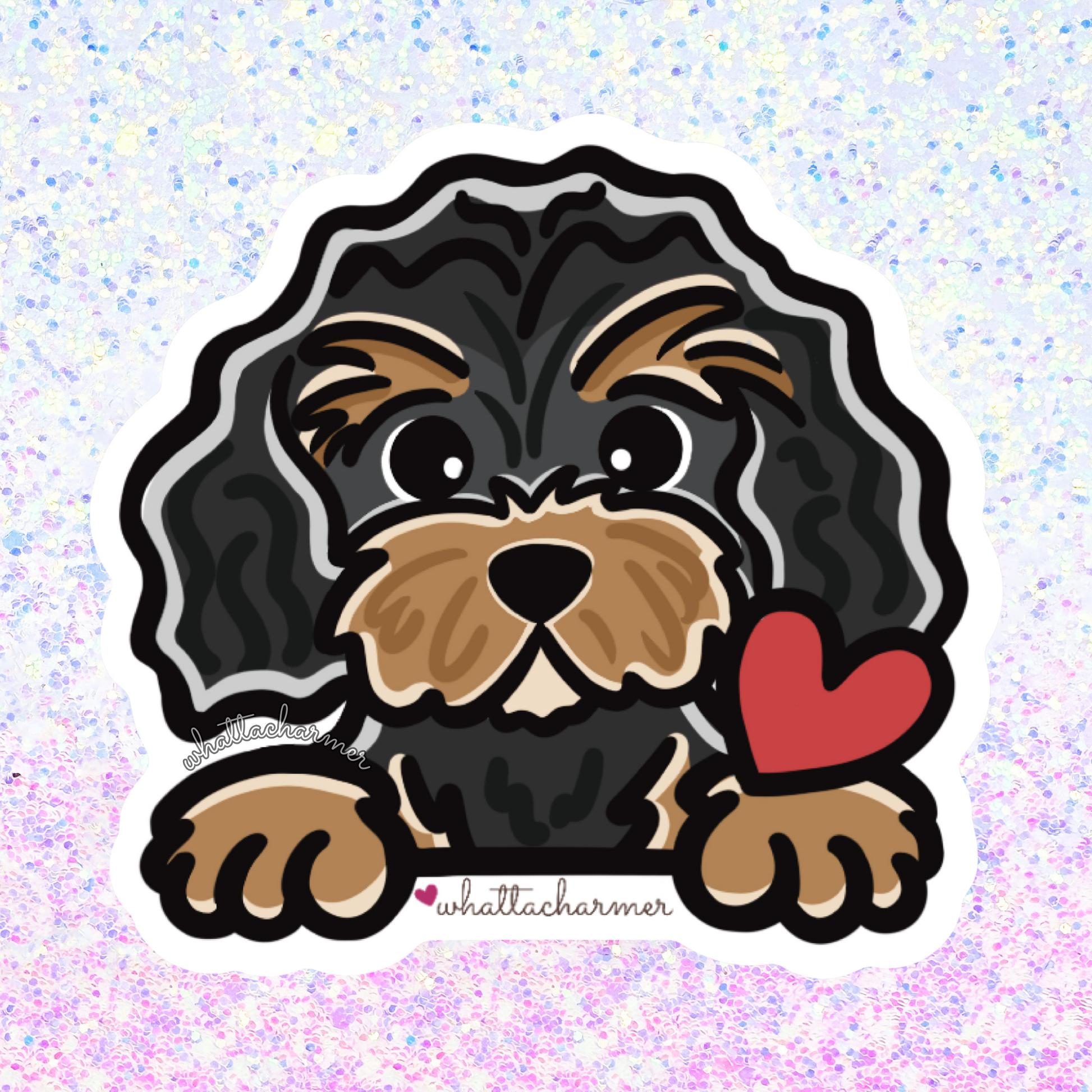 Black and Tan Cavapoo Sticker