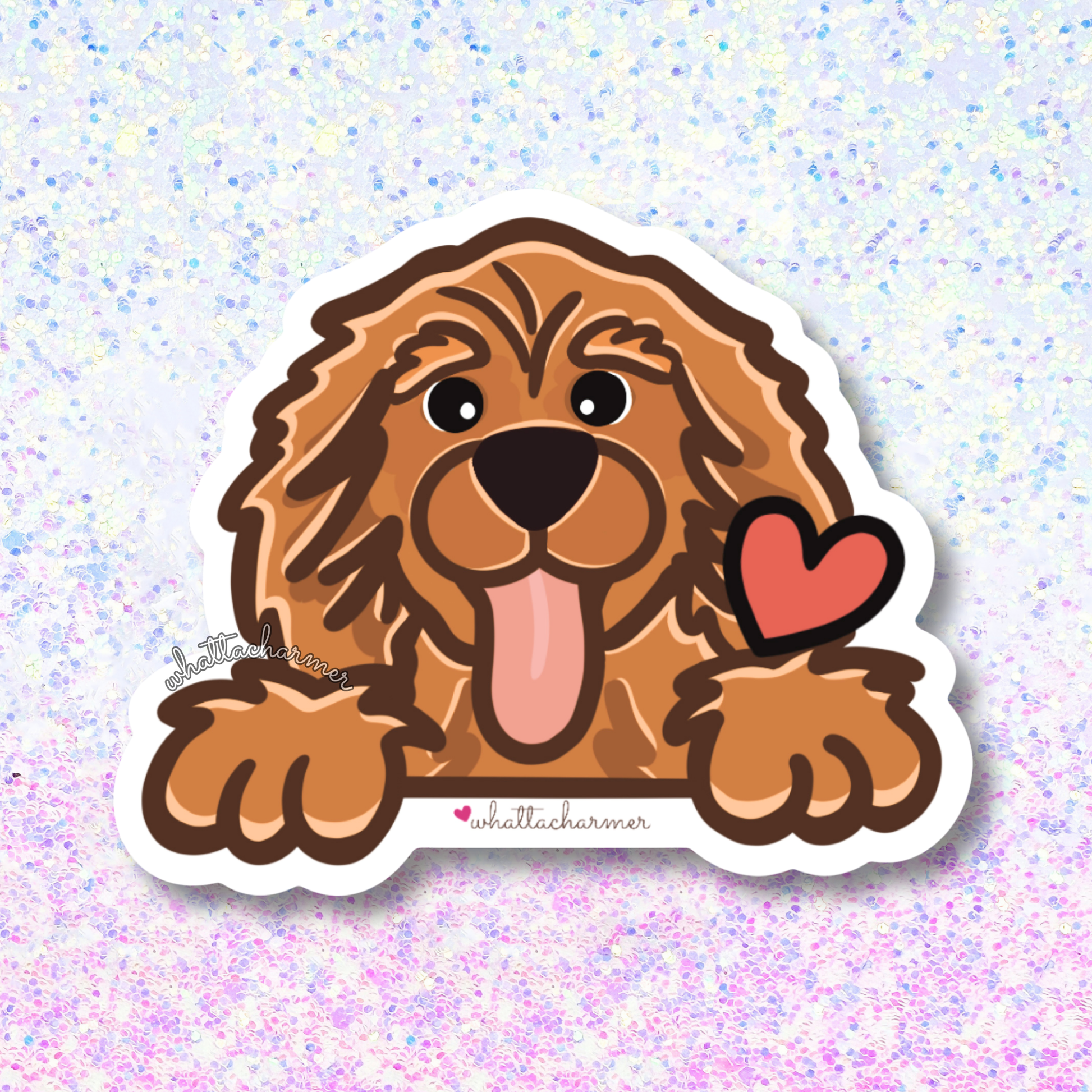 Red Golden Retriever Sticker