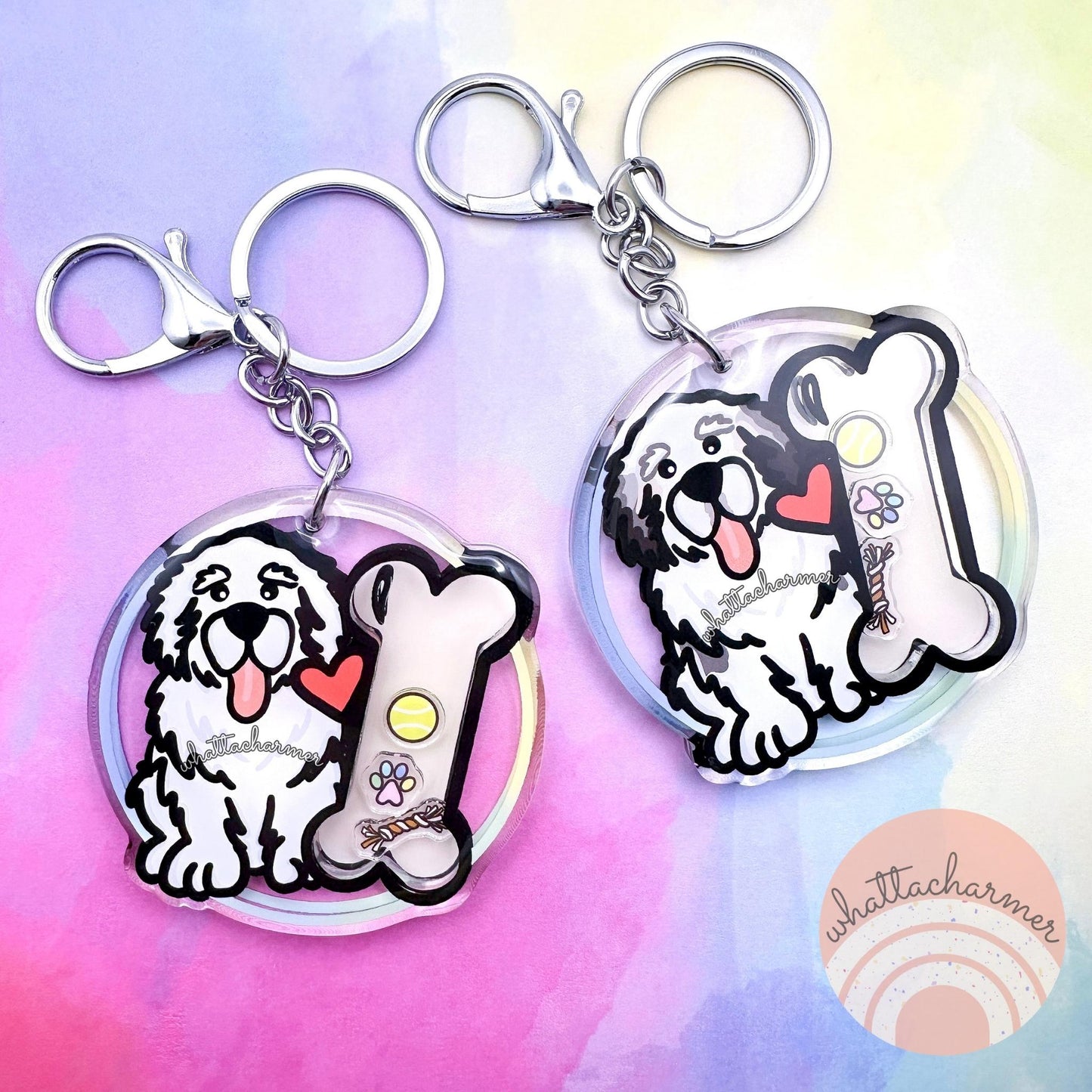Great Pyrenees Shaker Keychain