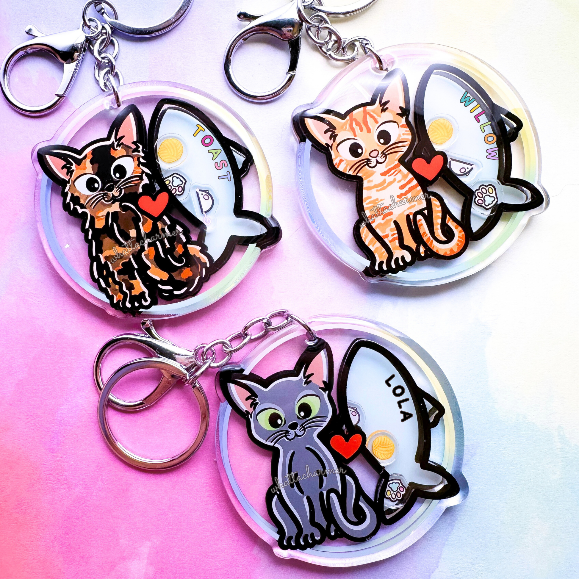 Black Van Cat Keychain