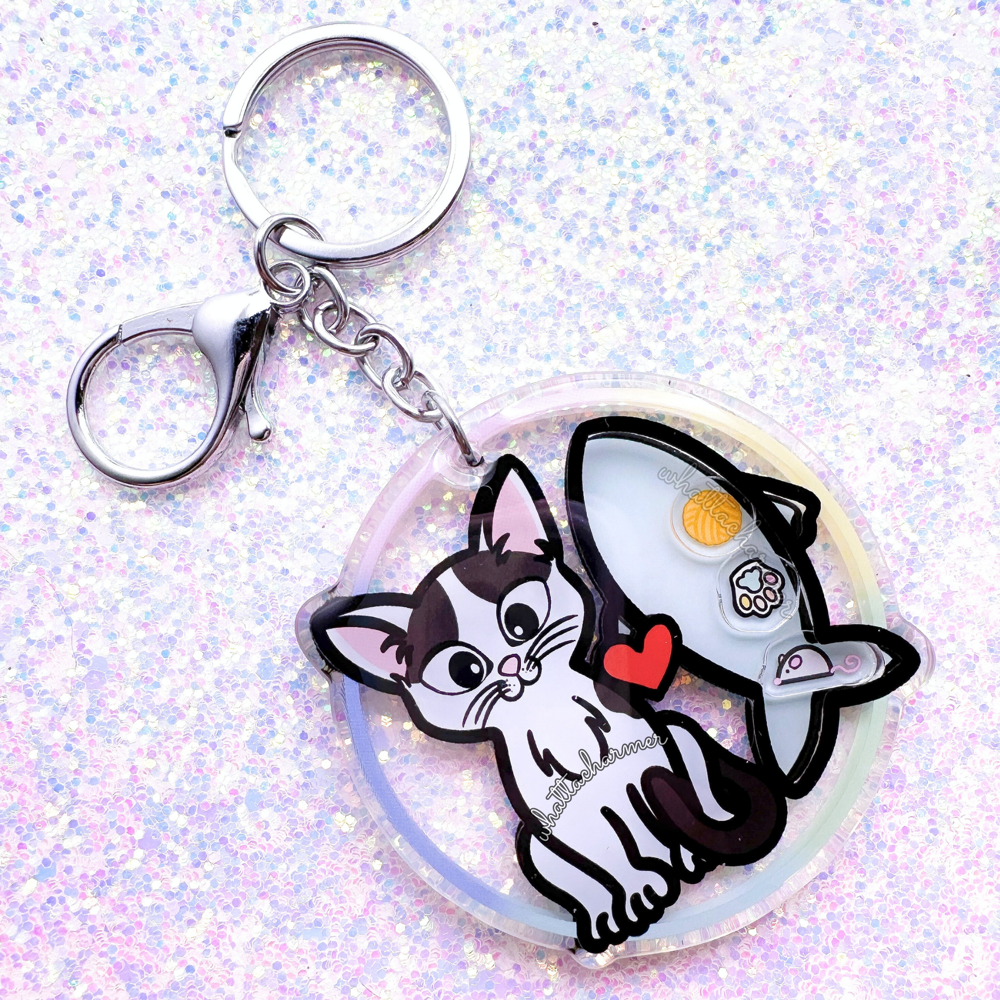 Black Van Cat Keychain