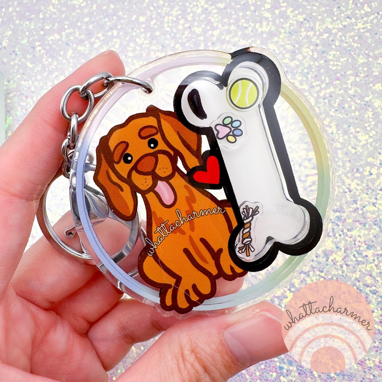 Vizsla Shaker Keychain