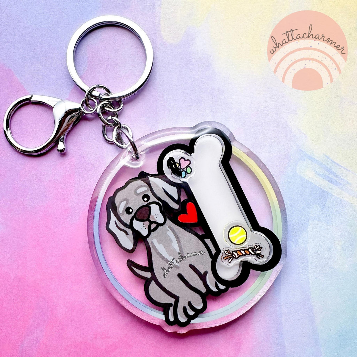 Weimaraner keychain on sale