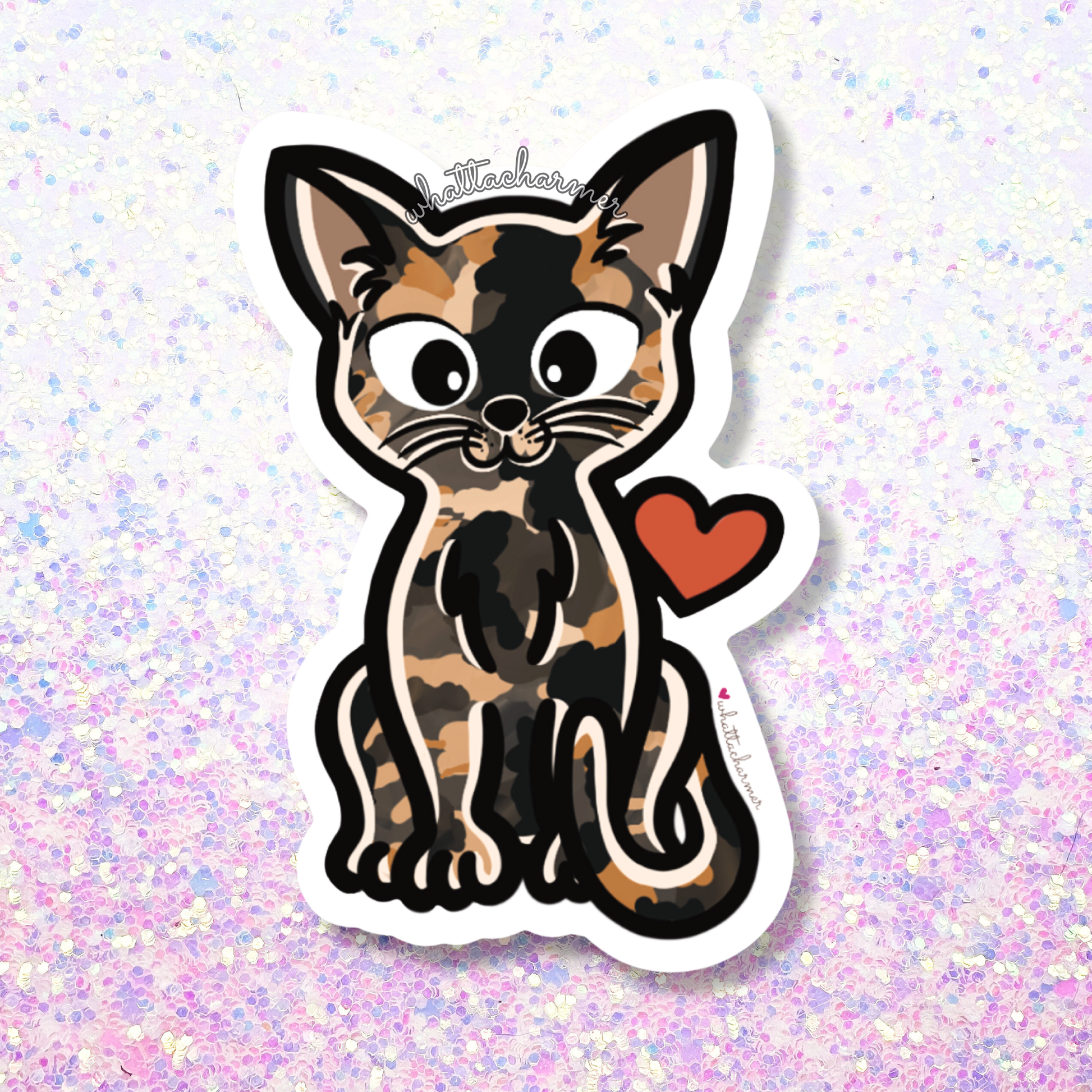 Shorthaired Tortie Cat Sticker
