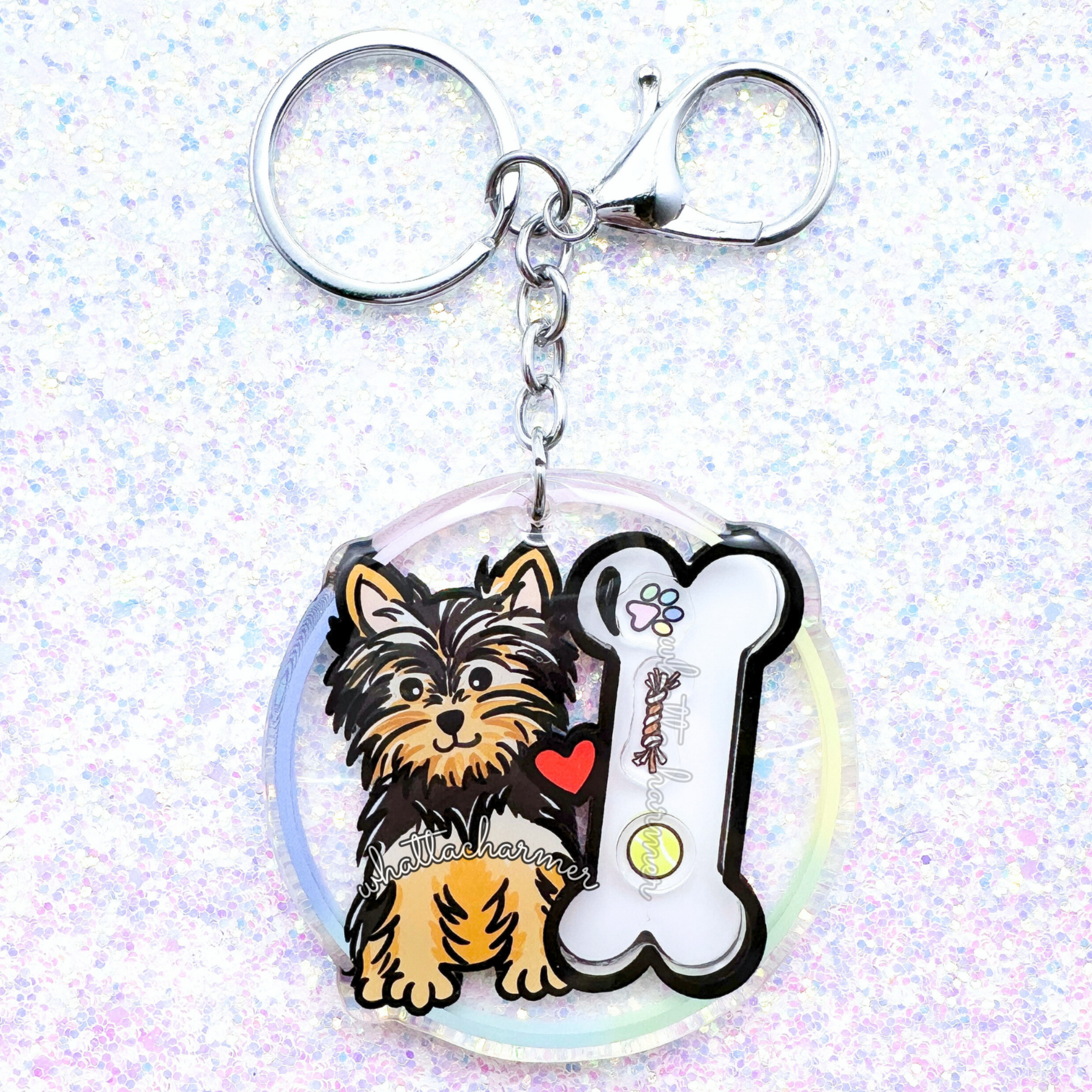 Black and Gold Yorkshire Terrier Keychain
