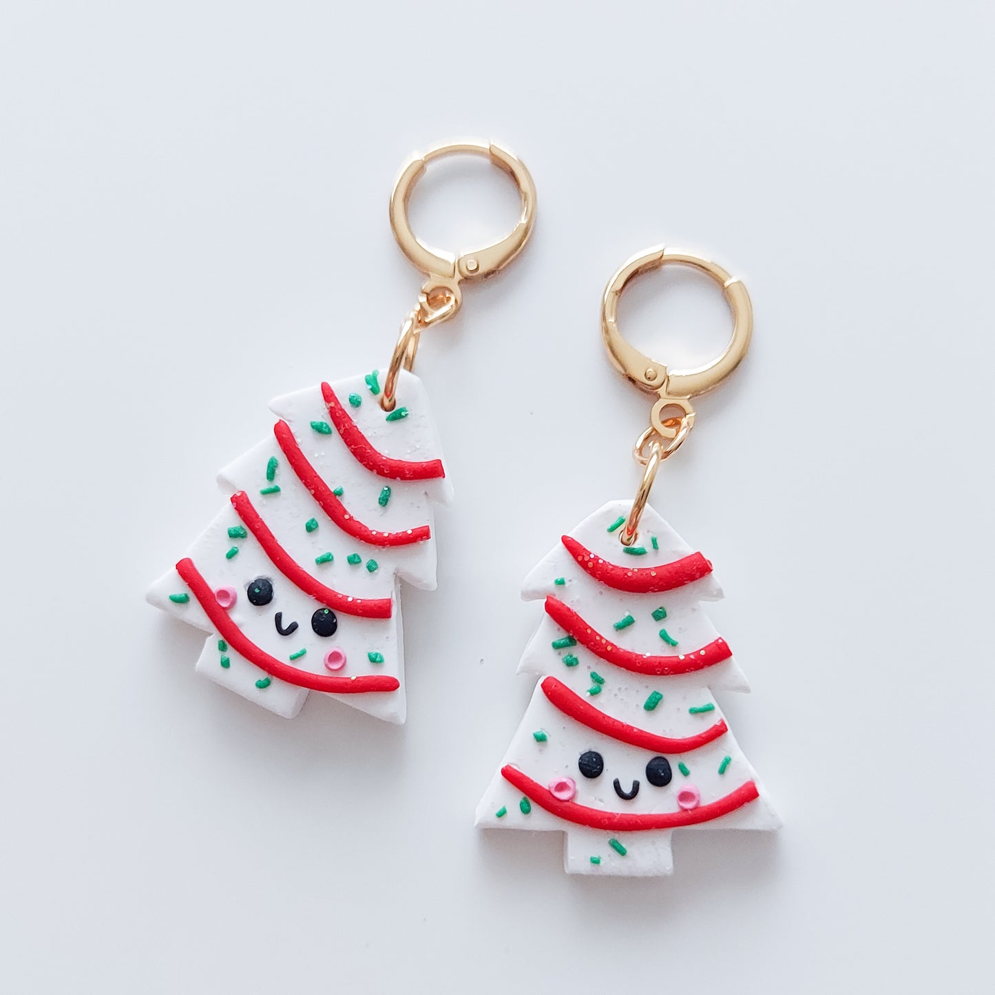 Christmas Tree Cake Dangle Earrings