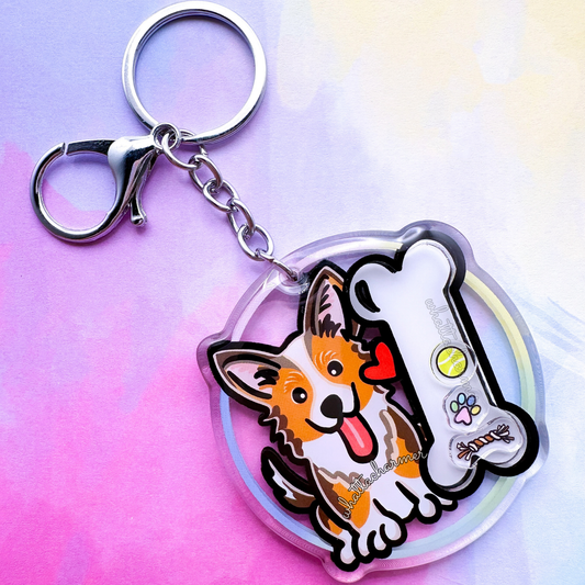 Sable Cardigan Welsh Corgi Shaker Keychain