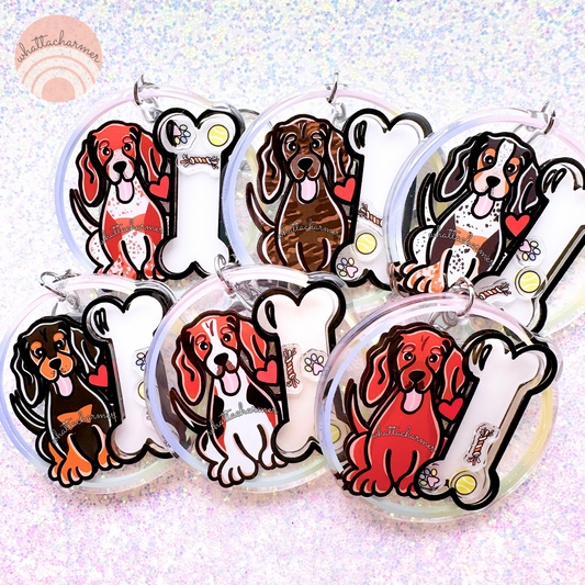 Coonhound Shaker Keychain