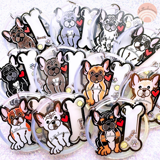 French Bulldog (Frenchie) Shaker Keychain