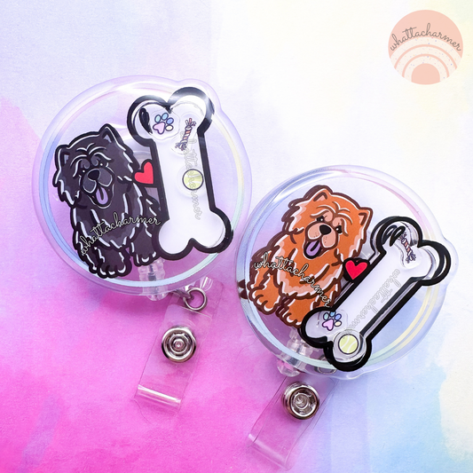 Chow Chow Shaker Badge Reels