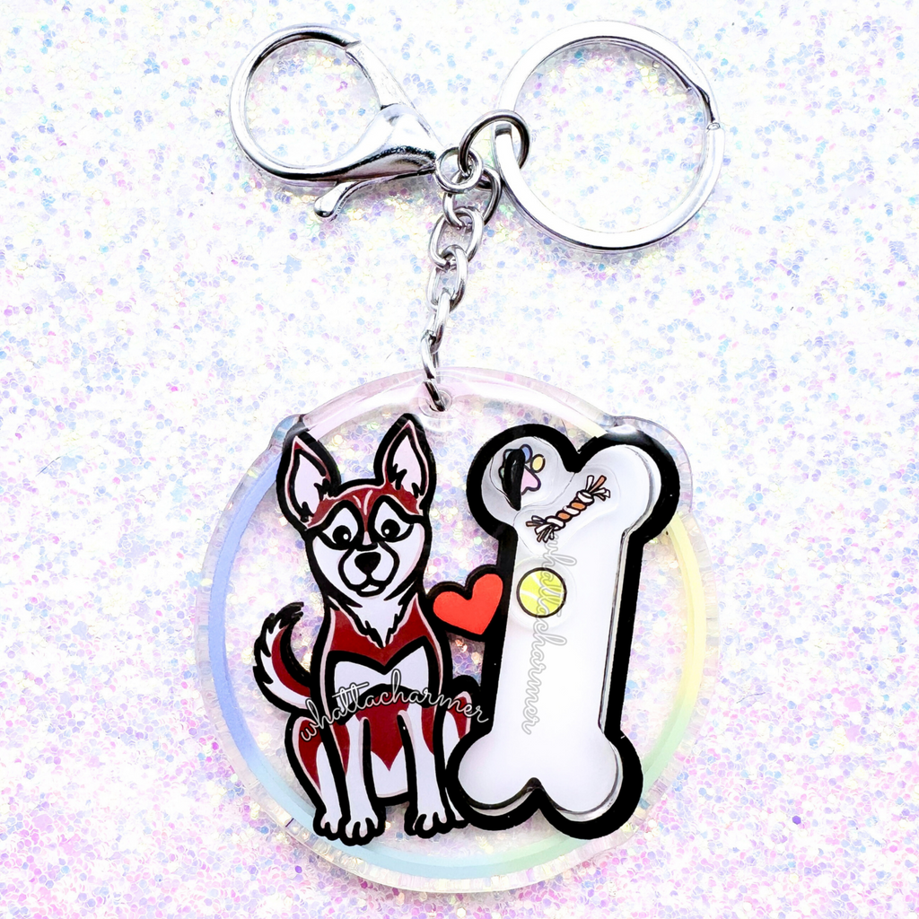 Red Alaskan Klee Kai Keychain