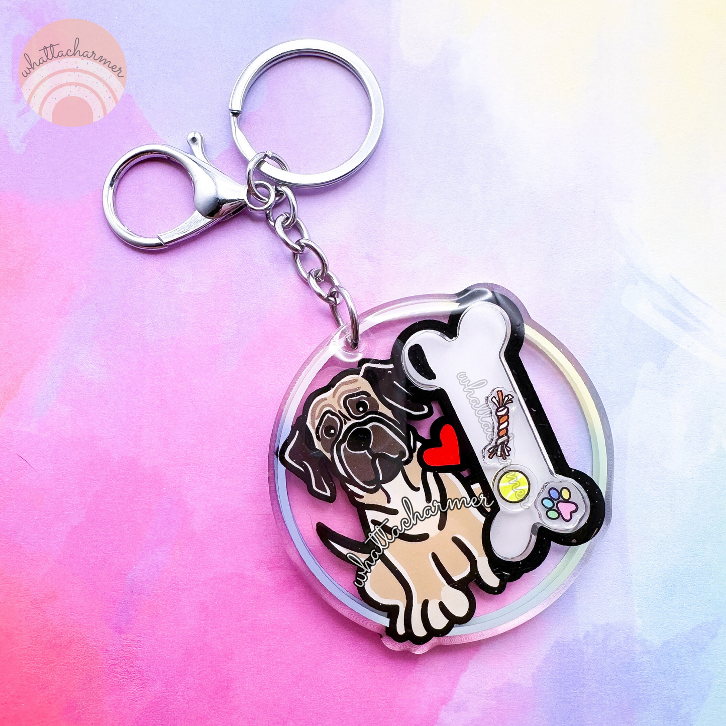 Mastiff Shaker Keychain