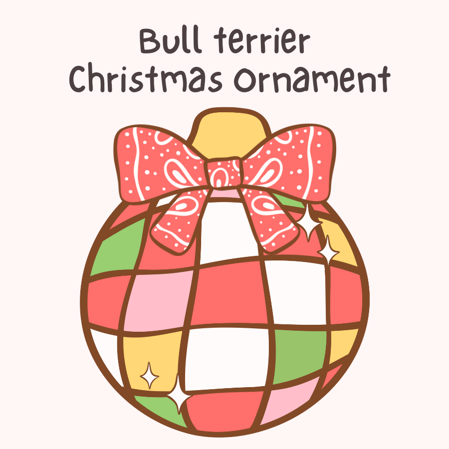 Bull Terrier Christmas Ornament