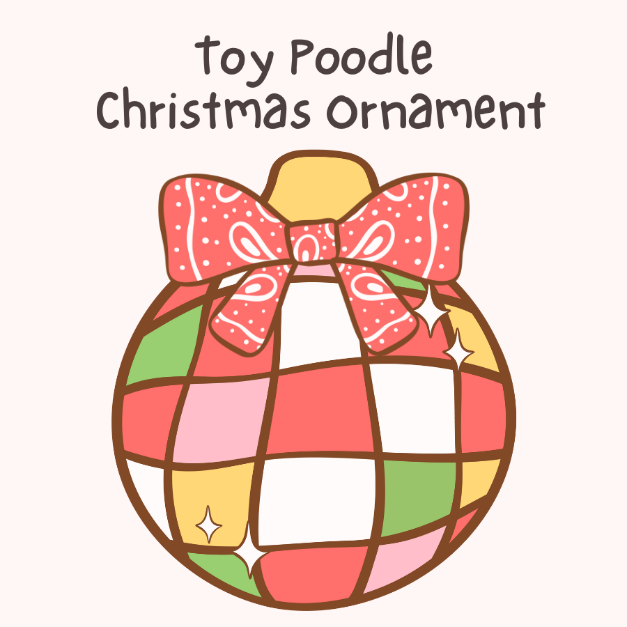 Toy Poodle Christmas Ornament