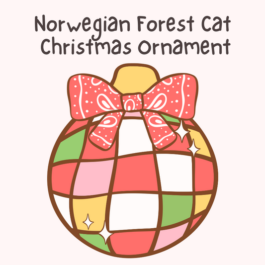 Norwegian Forest Cat Christmas Ornament