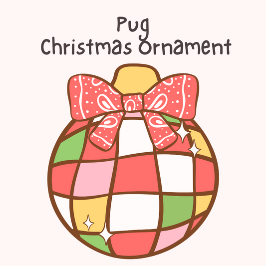 Pug Christmas Ornament