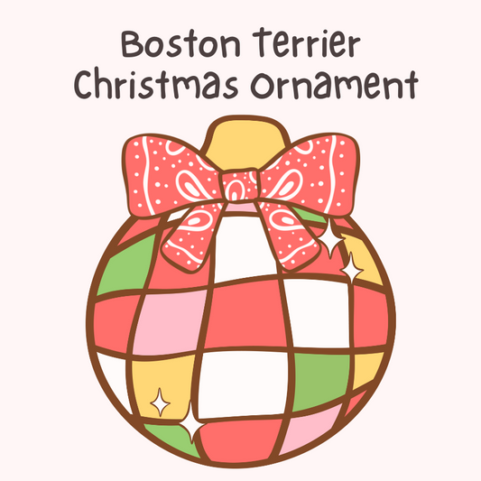 Boston Terrier Christmas Ornament