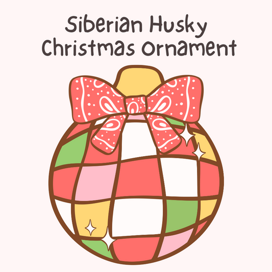 Siberian Husky Christmas Ornament