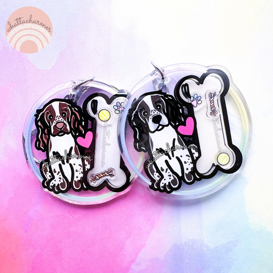 English Springer Spaniel Shaker Keychain