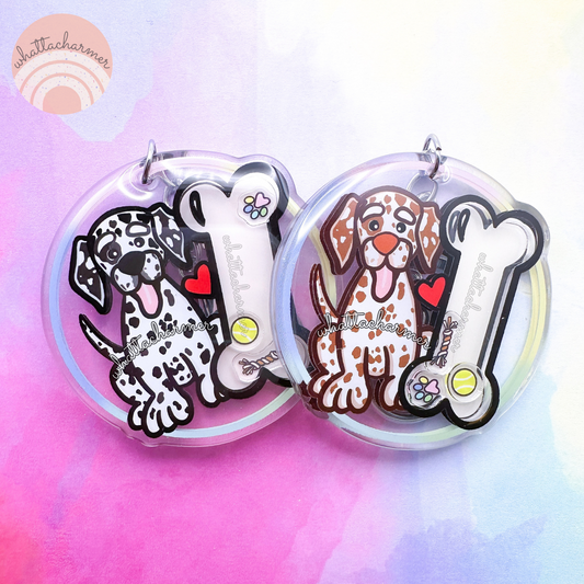 Dalmatian Shaker Keychain