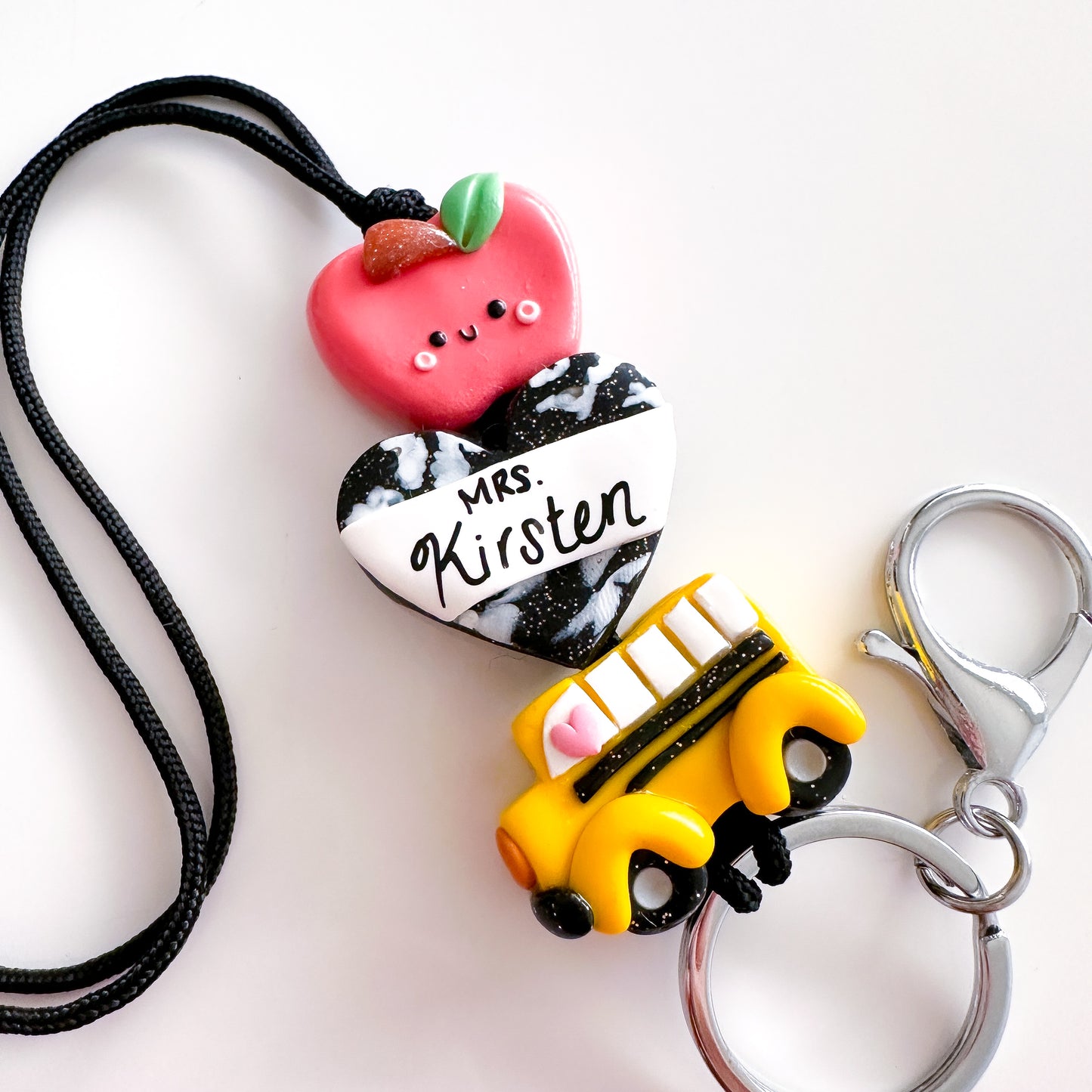 Personalized School Bus Lanyard