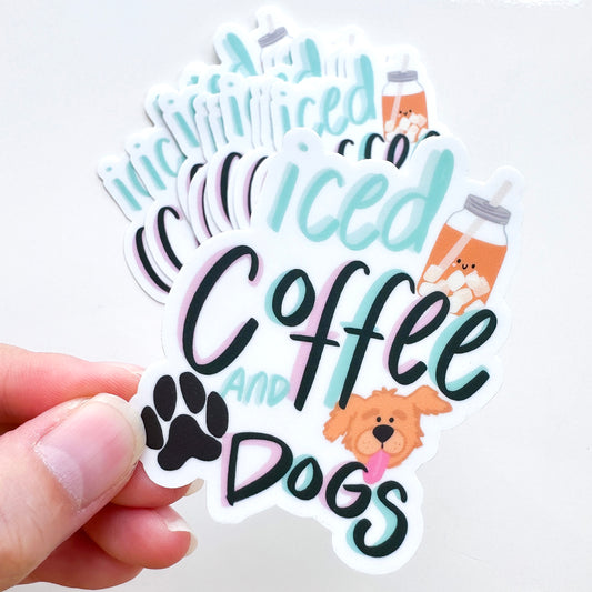 Iced Coffee and Dogs Sticker