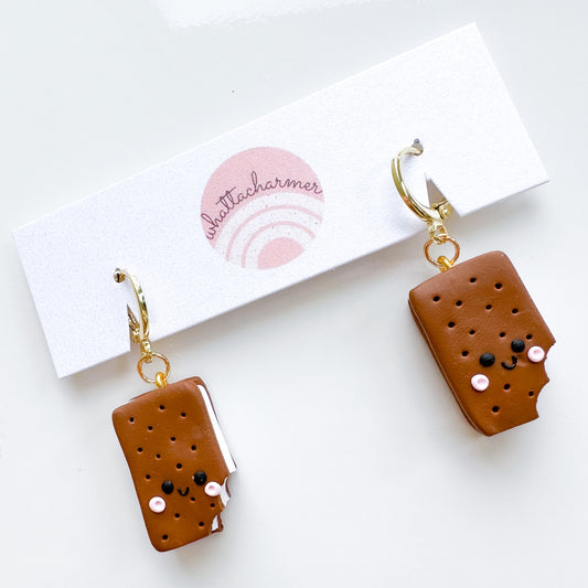 Ice Cream Sandwich Earrings