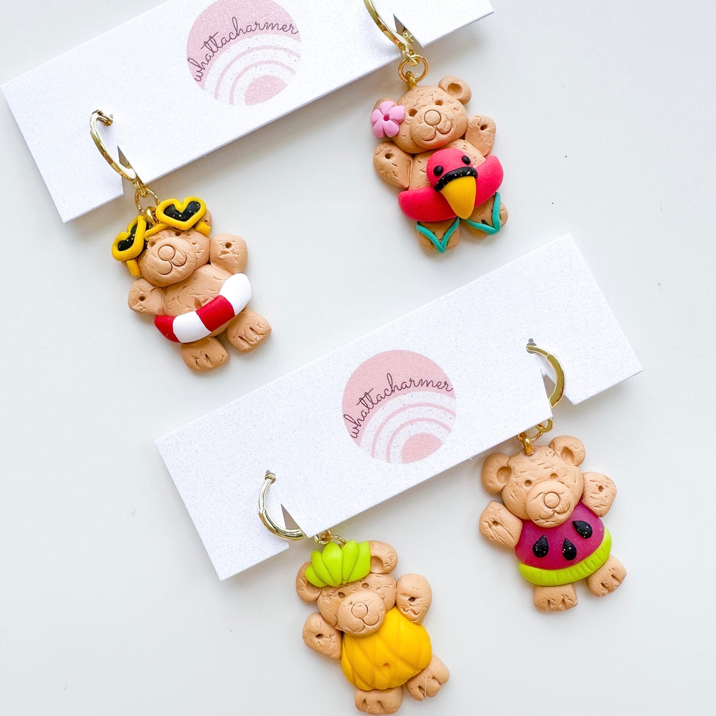 Mix and Match Summer Teddy Earrings