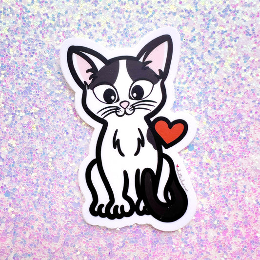 Black Van Cat Sticker