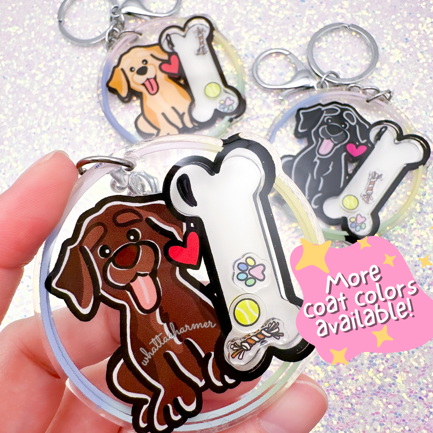 Labrador Retriever Shaker Keychain, Lab