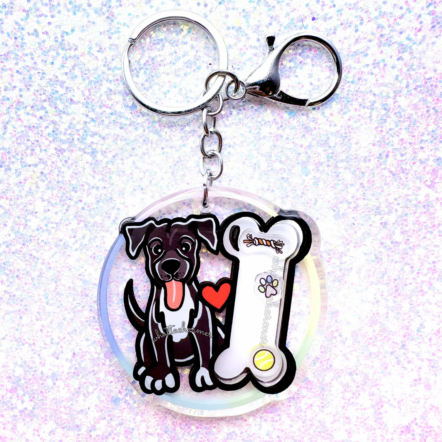 Black Mountain Cur Shaker Keychain