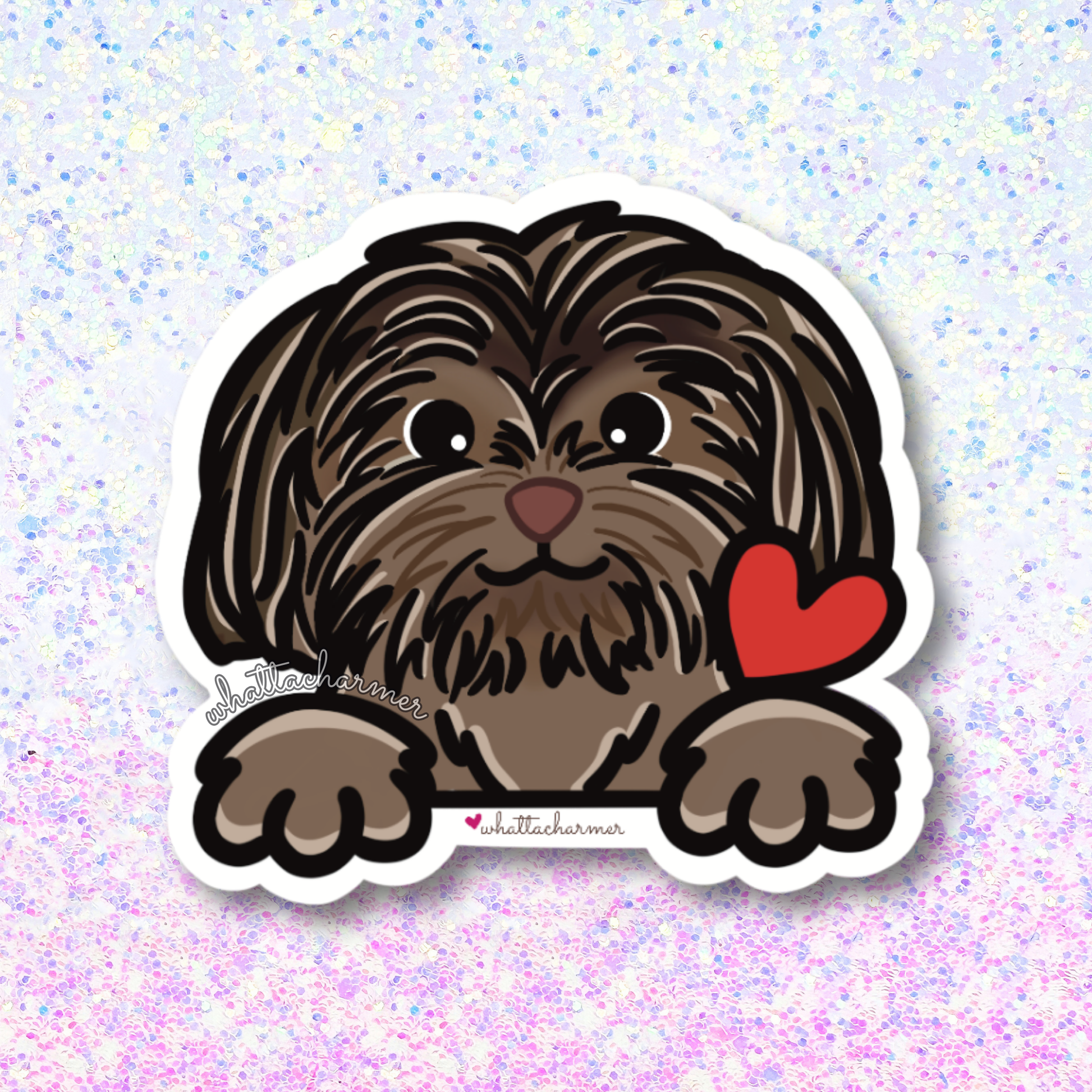 Liver Shih Tzu Sticker