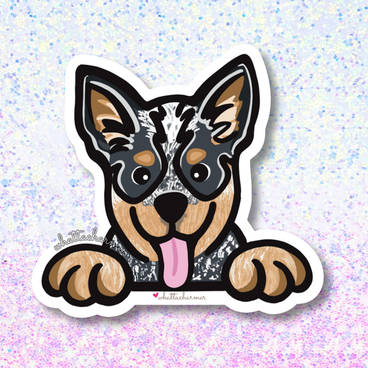 Blue Australian Cattle Dog Vinyl Sticker