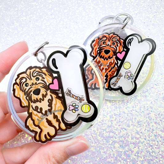 Cockapoo Shaker Keychain