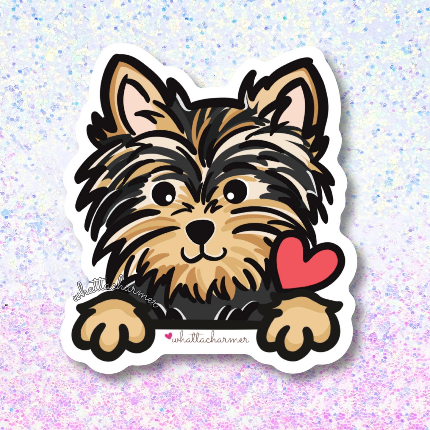 Black and Tan Yorkshire Terrier Vinyl Sticker